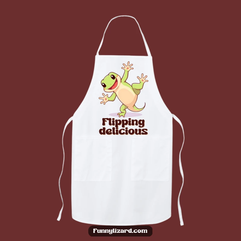 Funny Lizard Cartwheel Apron: Cook with Playful Energy and Humorous Style!