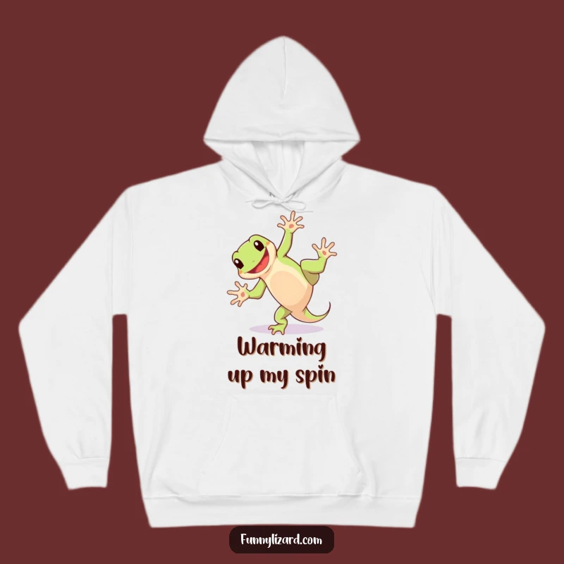 Cozy Funny Lizard Cartwheel Hoodie: Warmth and Playful Humor Gift!