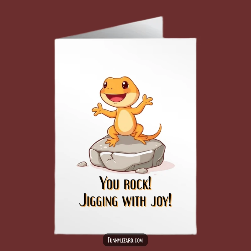Free Printable Congrats Card: Orange Lizard's Celebration Jig Downloadable Gift