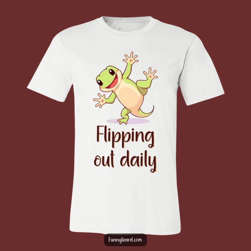 Funny Lizard Cartwheel T-Shirt: Spin into Fun, Humorous Style Gift!
